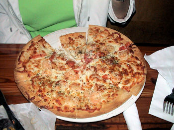 White Pizza at the Sanibel Grill Restaurant