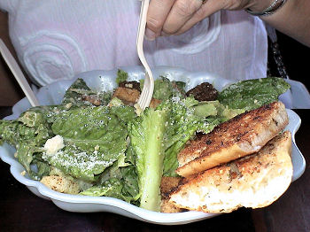 Great salad at the Lazy Flamingo on Sanibel Island