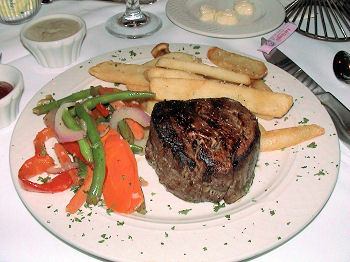 Entree at Sanibel Steakhouse Restaurant